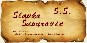 Slavko Supurović vizit kartica